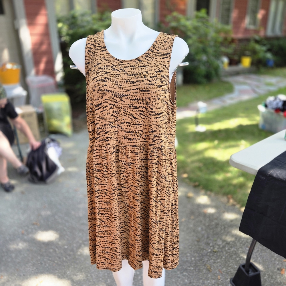 Old Navy Sleeveless Black and Tan Mini Dress